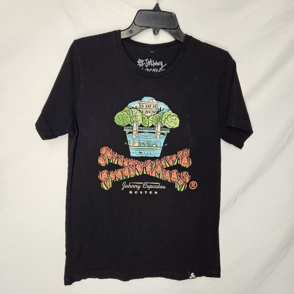 Vtg Johnny Cupcakes Medium Black T-shirt Streetwear Cute
